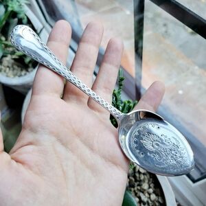 *RARE* Antique William Hutton & Sons Sterling Silver Large Ornate Serving Spoon